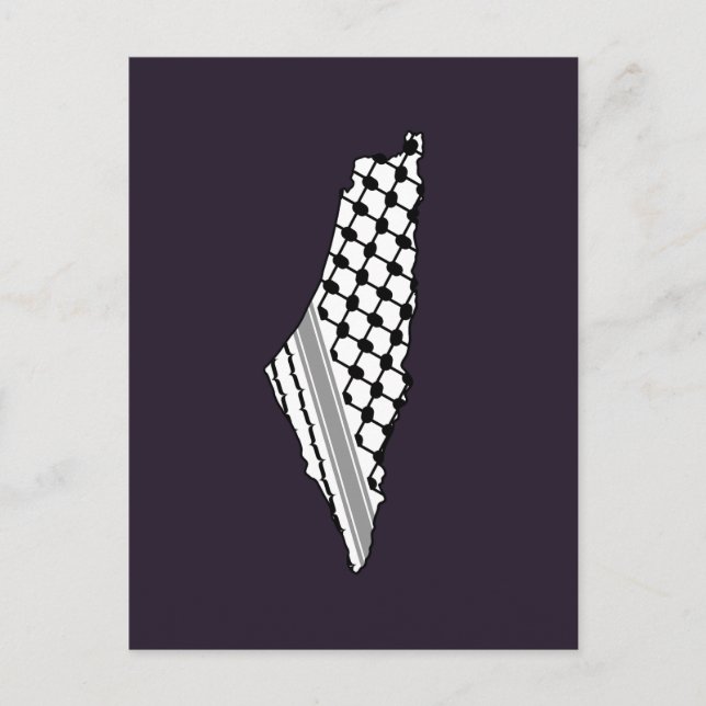 Palestinska keffiyeh, fritt karta, Palestina Kufiy Vykort (Framsida)