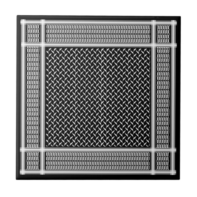 Palestinska Keffiyeh Kakelplatta (Framsidan)