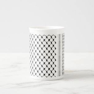 Palestinska Kufiya-Anpassningsbarna Designad Benporslin Mugg