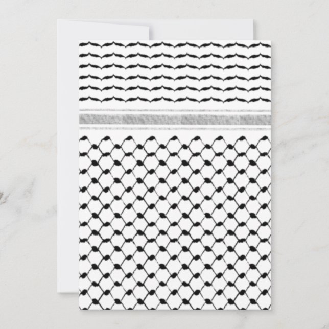 Palestinska Kufiya-Anpassningsbarna Designad Spara Datumet (Framsida)