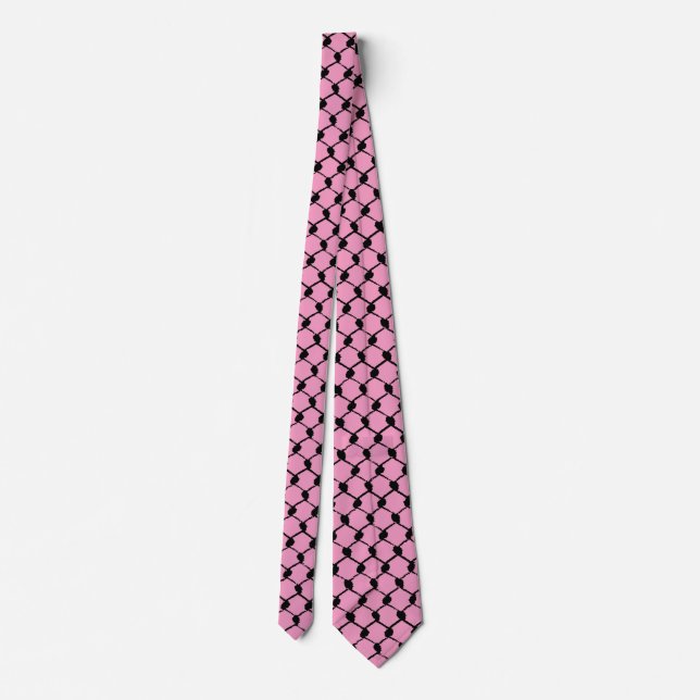 Palestinska Kufiya Hatta Mönster Rosa Background Slips (Baksida)