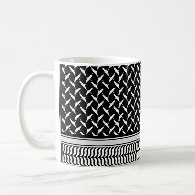 Palestinska Kufiya | Keffiyeh Kaffemugg (Vänster)