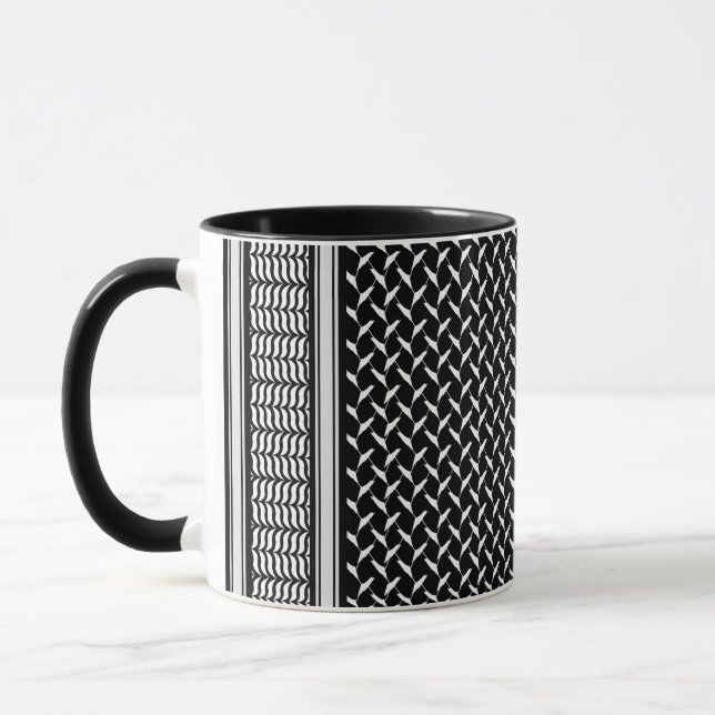 Palestinska Kufiya | Keffiyeh Mugg (Vänster)