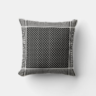 Palestinska Kufiya Svart Keffiyeh Tapestry Kudde