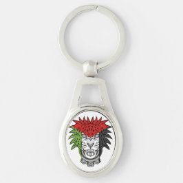 Palestinska lejona - Palestinska FLAGGA Lejon Ovalt Silverfärgad Nyckelring