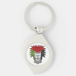 Palestinska lejona - Palestinska FLAGGA Lejon Swirl Silverfärgad Nyckelring