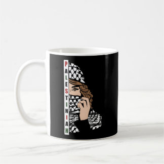 Palestinska med Kufeya Scarf Palestinska Mode Kaffemugg