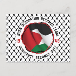 Palestinska motståndsockupationen Mänskliga Höger Helg Vykort