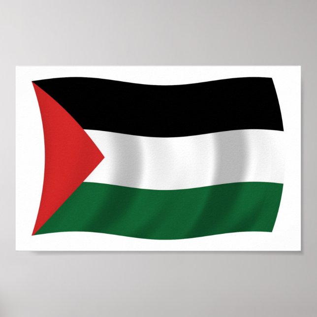Palestinska myndighetens Flagga Poster Skriv ut (Framsidan)