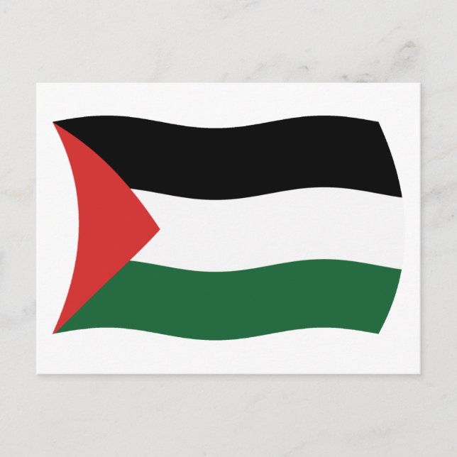 Palestinska myndighetens flagga vykort (Framsida)