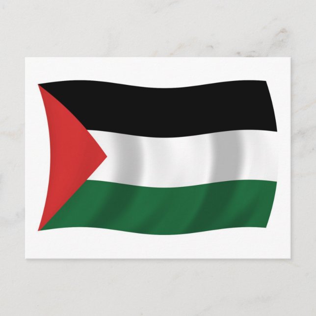 Palestinska myndighetens flagga vykort (Framsida)