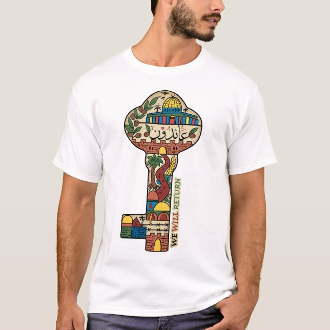 Palestinska Nyckel, Palestinas frihet T Shirt (Framsida)