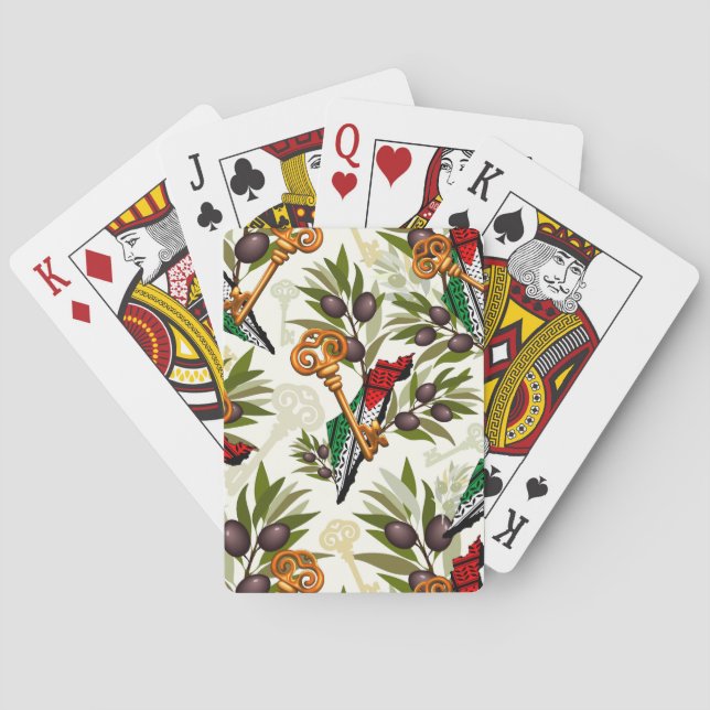 Palestinska Nyckel-symbolen för Högerna för återvä Casinokort (Baksidan)