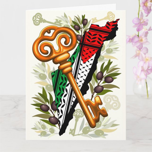 Palestinska Nyckel-symbolen för Högerna för återvä Kort (Orkide)