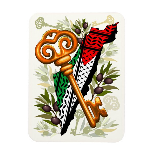 Palestinska Nyckel-symbolen för Högerna för återvä Magnet (Vertikal)