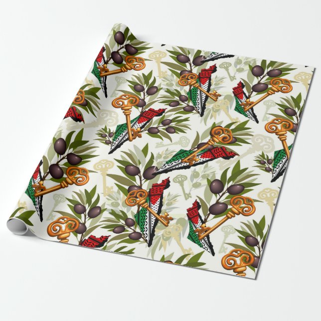 Palestinska Nyckel-symbolen för Högerna för återvä Presentpapper (Utrullad)