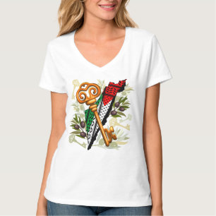 Palestinska Nyckel-symbolen för Högerna för återvä T Shirt