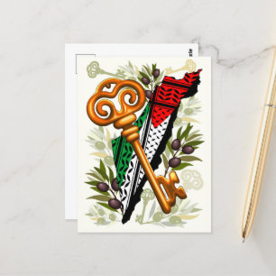 Palestinska Nyckel-symbolen för Högerna för återvä Vykort