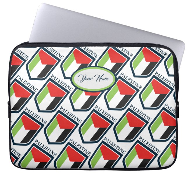 Palestinska och palestinska flagga laptop fodral (Framsidan)