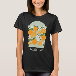 Palestinska orangar med levande färgstark design t shirt