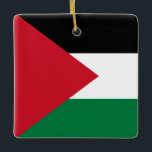 Palestinska (palestinska) Flagga Julgransprydnad Keramik<br><div class="desc">Anpassade World Flagga Products ( i världen) - Lägg gärna till din egen text.</div>