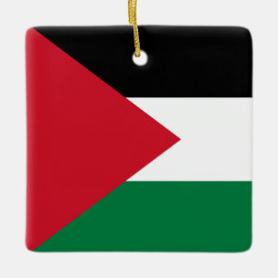 Palestinska (palestinska) Flagga Julgransprydnad Keramik