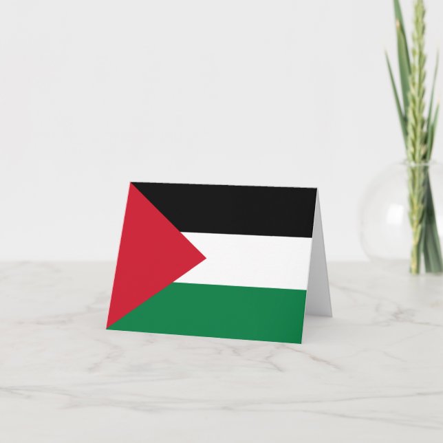 Palestinska (palestinska) Flagga Kort (Framsida)