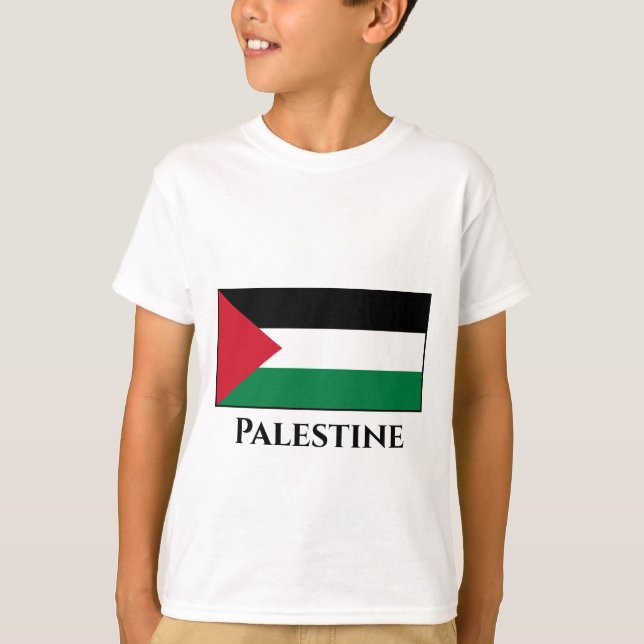 Palestinska (palestinska) Flagga T Shirt (Framsida)