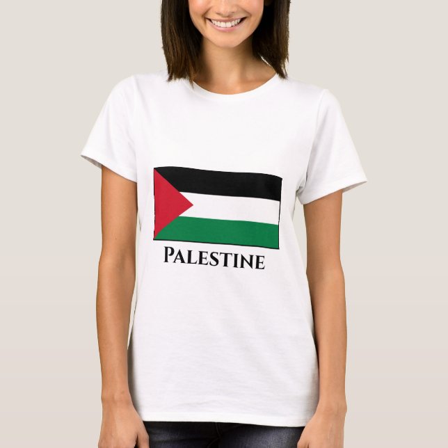 Palestinska (palestinska) Flagga T Shirt (Framsida)