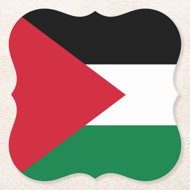 Palestinska (palestinska) Flagga Underlägg Papper (Framsida)