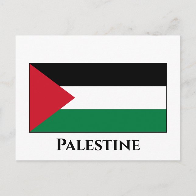 Palestinska (palestinska) Flagga Vykort (Framsida)