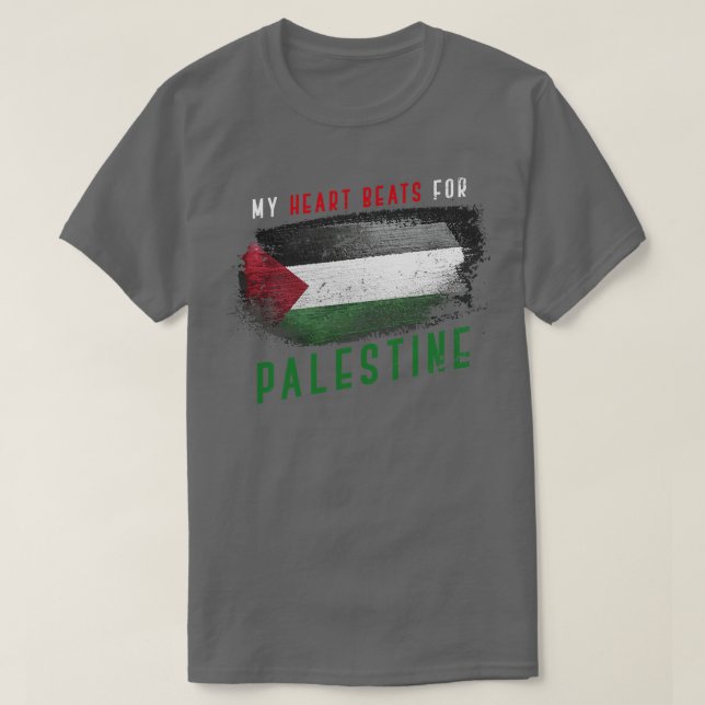 Palestinska Pridets Flagga Palestina T Shirt (Design framsida)