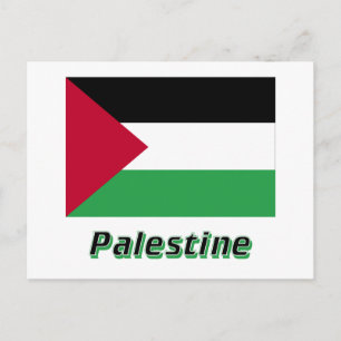 Palestinska rörelsen Flagga med Namn Vykort