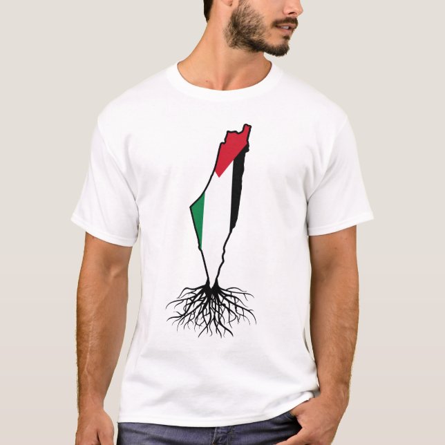 Palestinska rötter t shirt (Framsida)