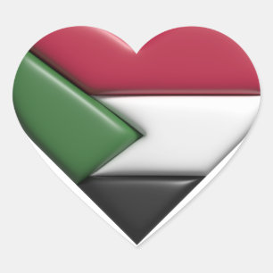 Palestinska sötskjortor, FRI Palestina, Human Civi Hjärtformat Klistermärke