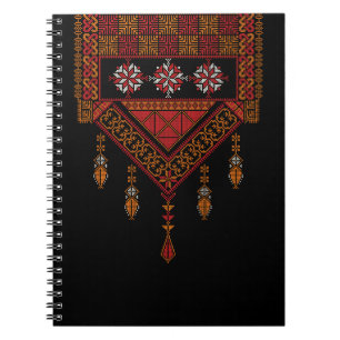 Palestinska tatreez Embroidery   palestinska konst Anteckningsbok