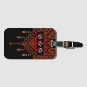 Palestinska tatreez Embroidery   palestinska konst Bagagebricka