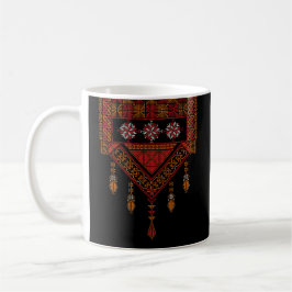 Palestinska tatreez Embroidery | palestinska konst Kaffemugg