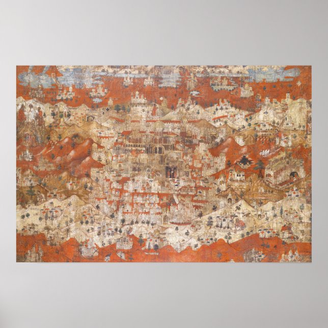 Palestinska topografi för 1500-talet i Heligan Poster (Framsidan)