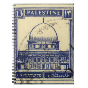 palestinska urgamla frimärke 1920_ palestinska fol anteckningsbok