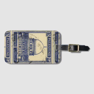 palestinska urgamla frimärke 1920_ palestinska fol bagagebricka