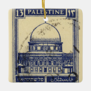 palestinska urgamla frimärke 1920_ palestinska fol julgransprydnad keramik