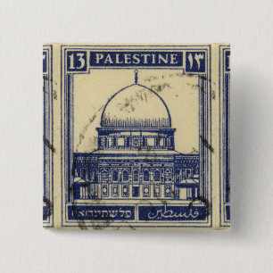 palestinska urgamla frimärke 1920_ palestinska fol knapp