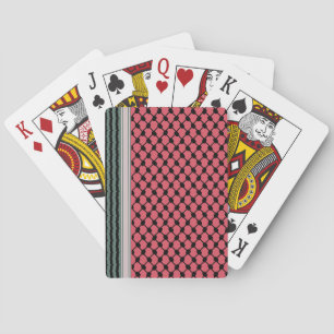 Palestinska vattenmelon Hatta Keffiyeh Kufiya Folk Casinokort