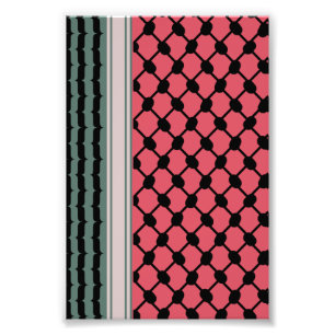 Palestinska vattenmelon Hatta Keffiyeh Kufiya Folk Fototryck