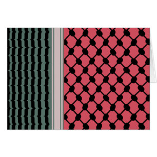 Palestinska vattenmelon Hatta Keffiyeh Kufiya Folk Hälsningskort