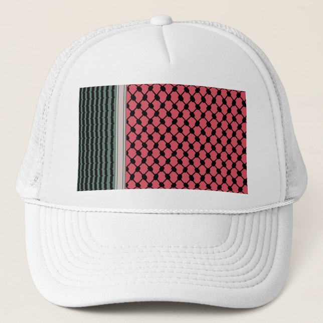 Palestinska vattenmelon Hatta Keffiyeh Kufiya Folk Keps (Framsida)