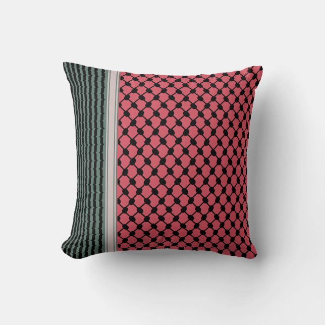 Palestinska vattenmelon Hatta Keffiyeh Kufiya Folk Kudde (Framsida)