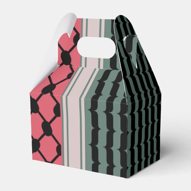 Palestinska vattenmelon Hatta Keffiyeh Kufiya Folk Presentaskar (Framsidan Sidan)