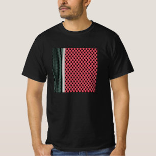 Palestinska vattenmelon Hatta Keffiyeh Kufiya Folk T Shirt